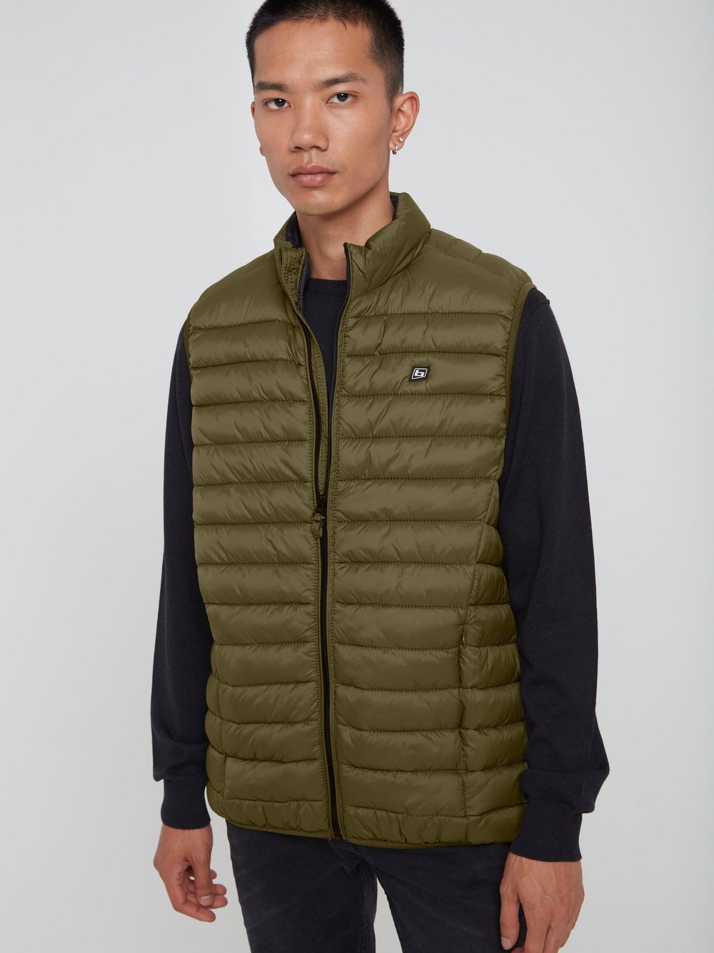 Indicode Steppweste Herren Polyamid gemustert