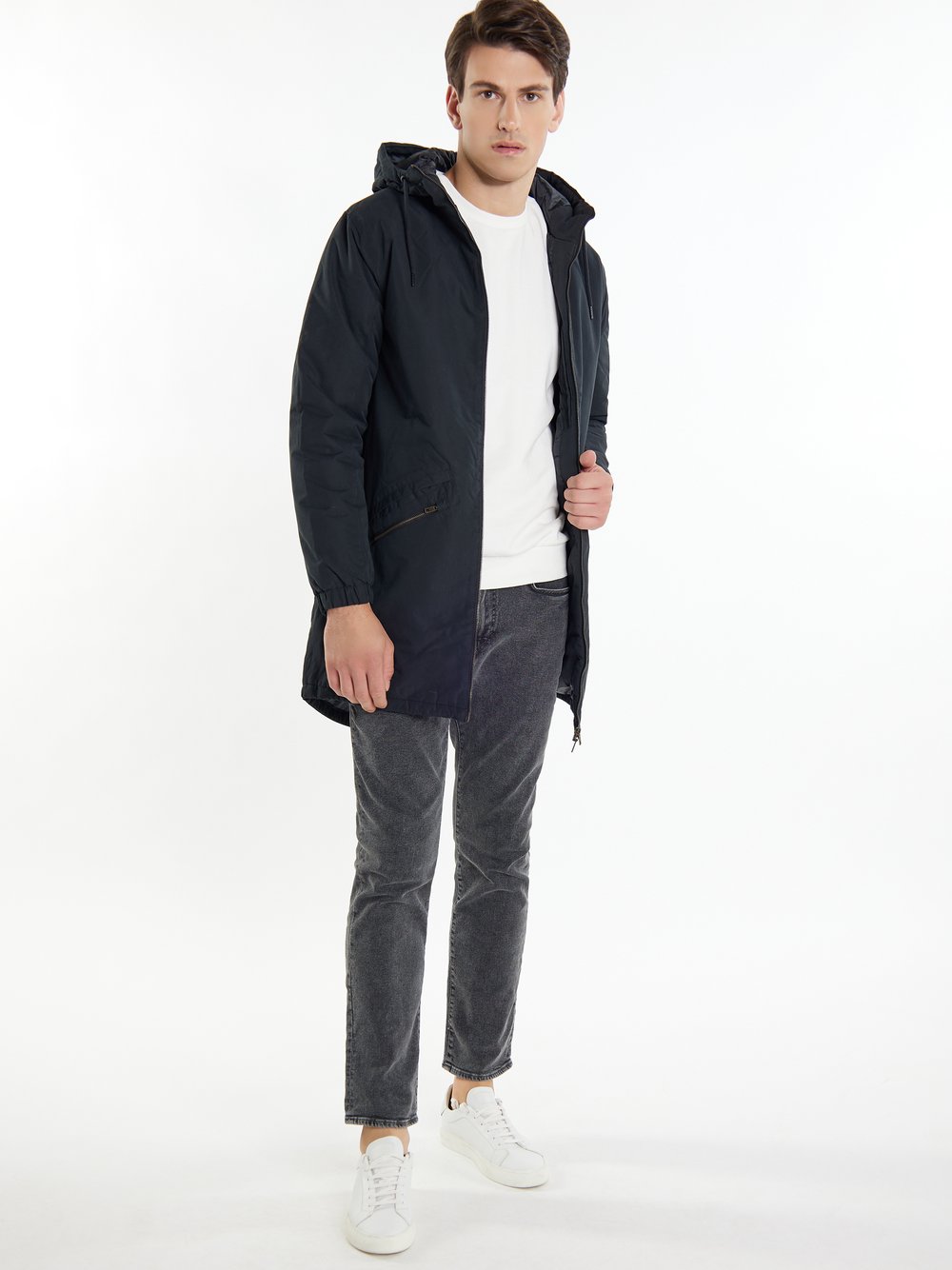 Mo Wattierter Parka Herren