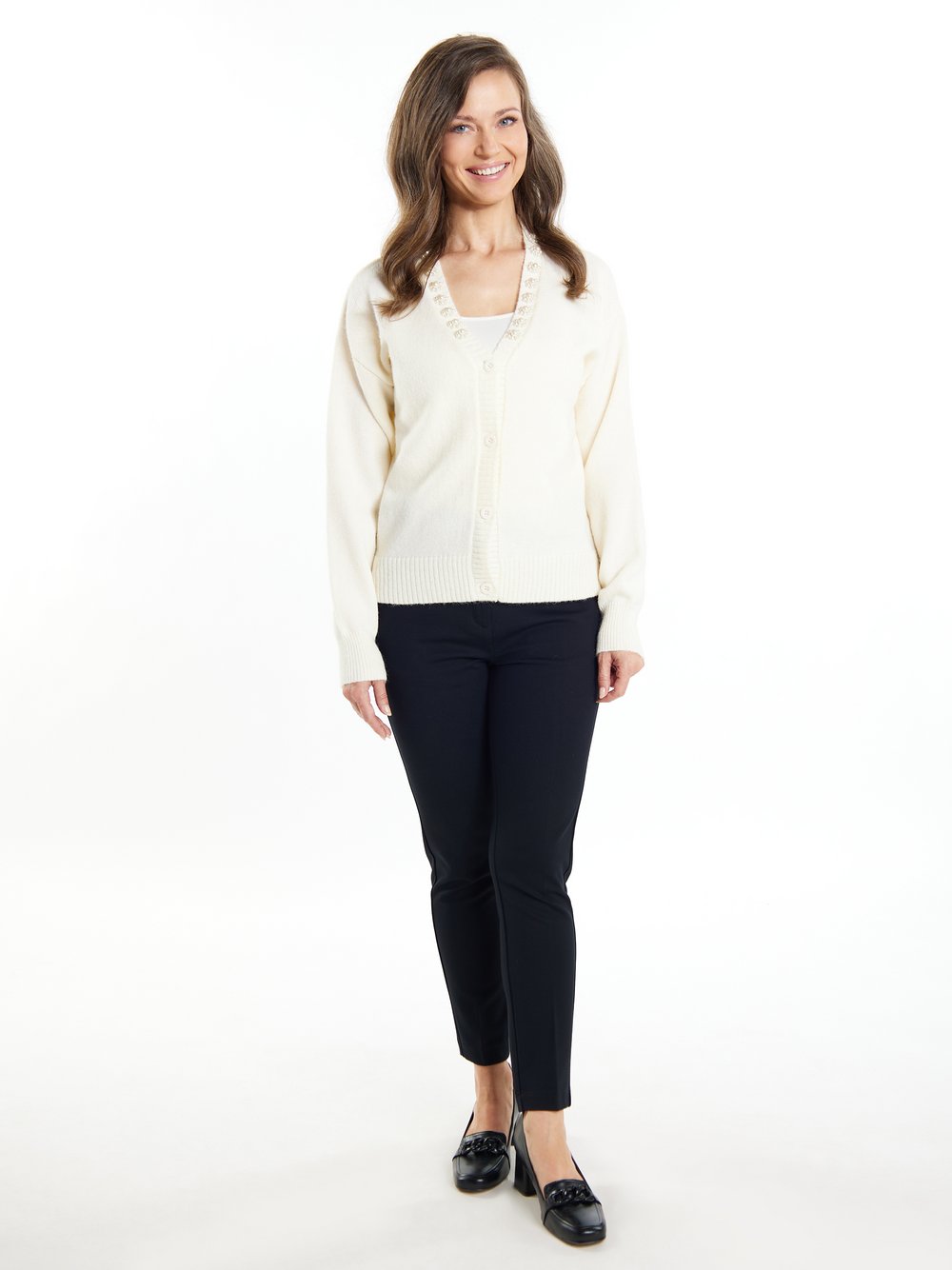 Usha Strickjacke mit Perlen Damen Polyamid