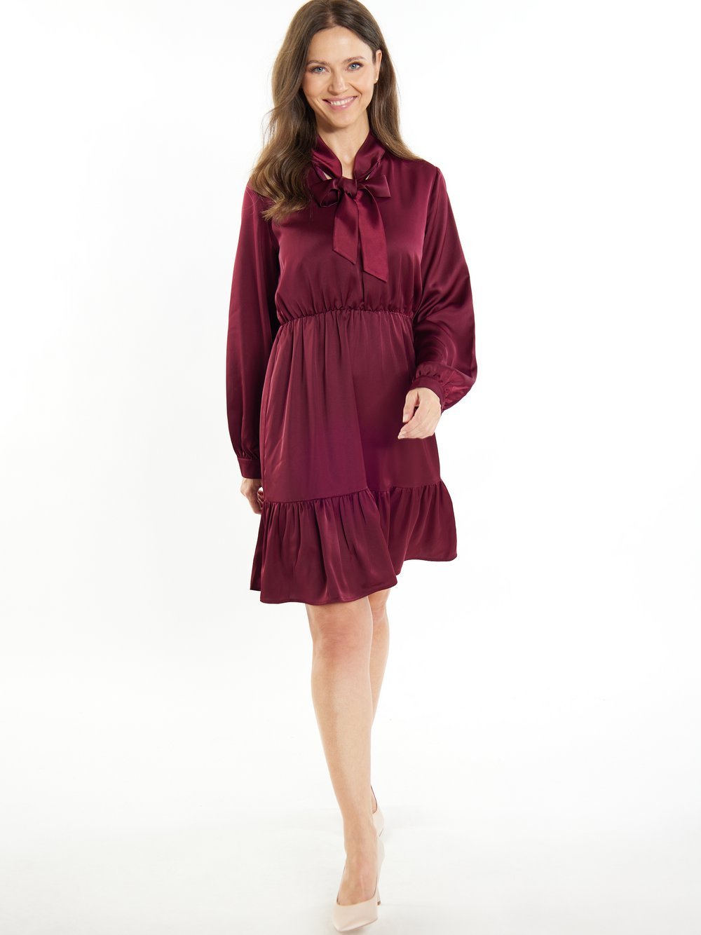 Usha Midikleid mit Volant Damen