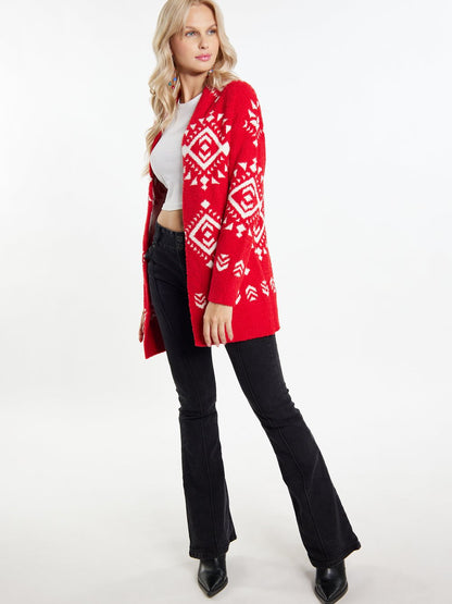 IZIA Strickjacke Damen gemustert