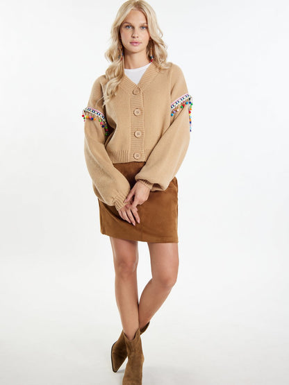 IZIA Strickjacke Damen gemustert