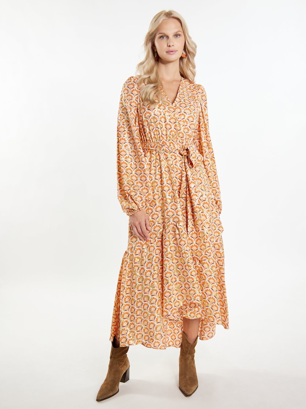 IZIA Maxikleid mit Print Damen gemustert