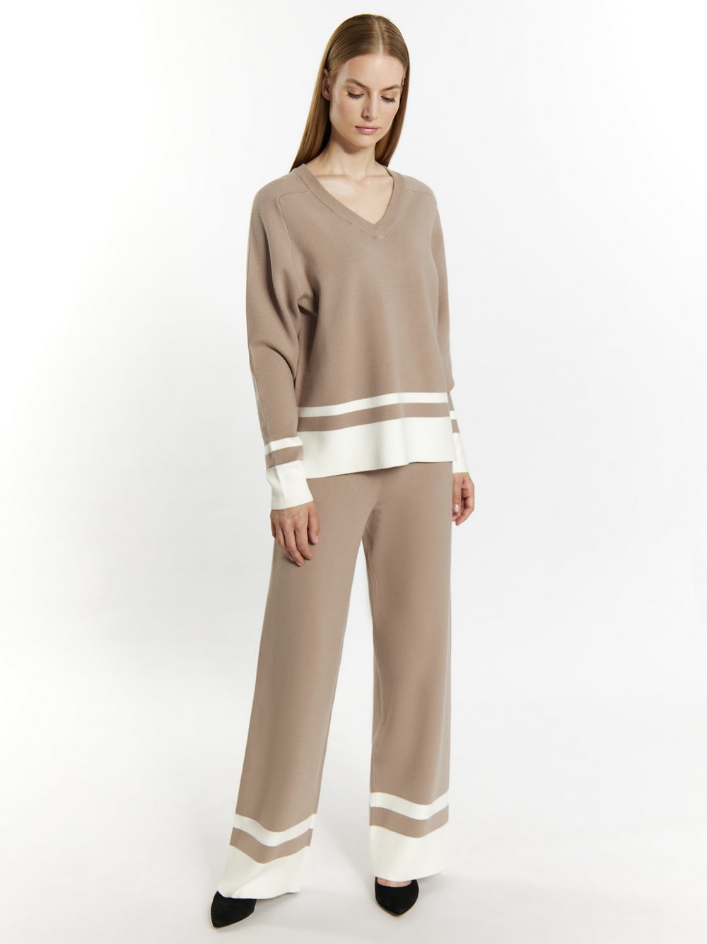 Dreimaster Strickpullover Damen gestreift