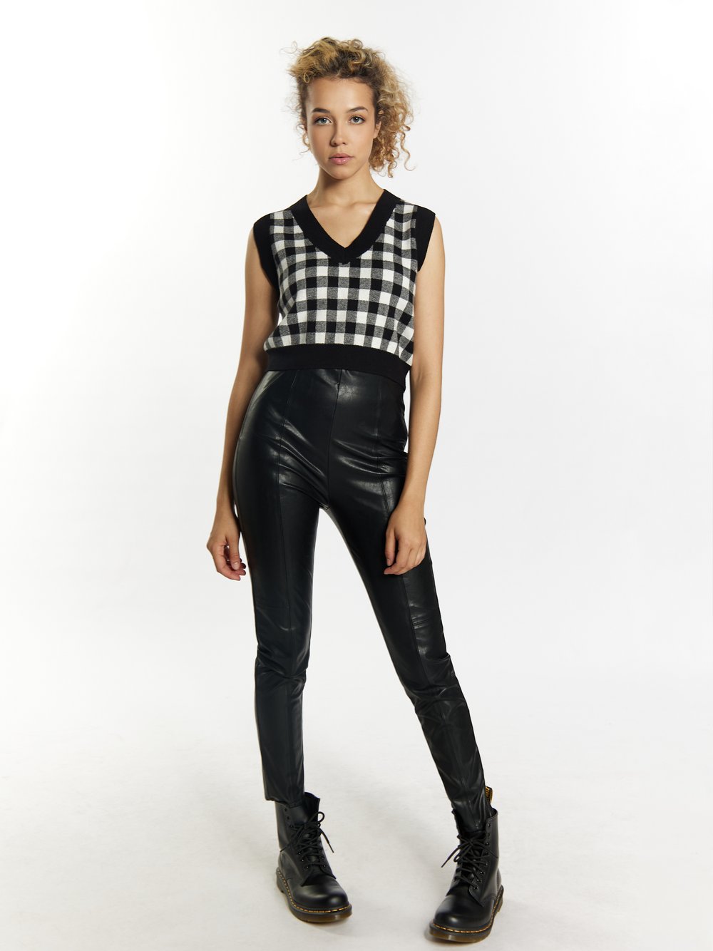 MyMo strickpullunder Damen kariert