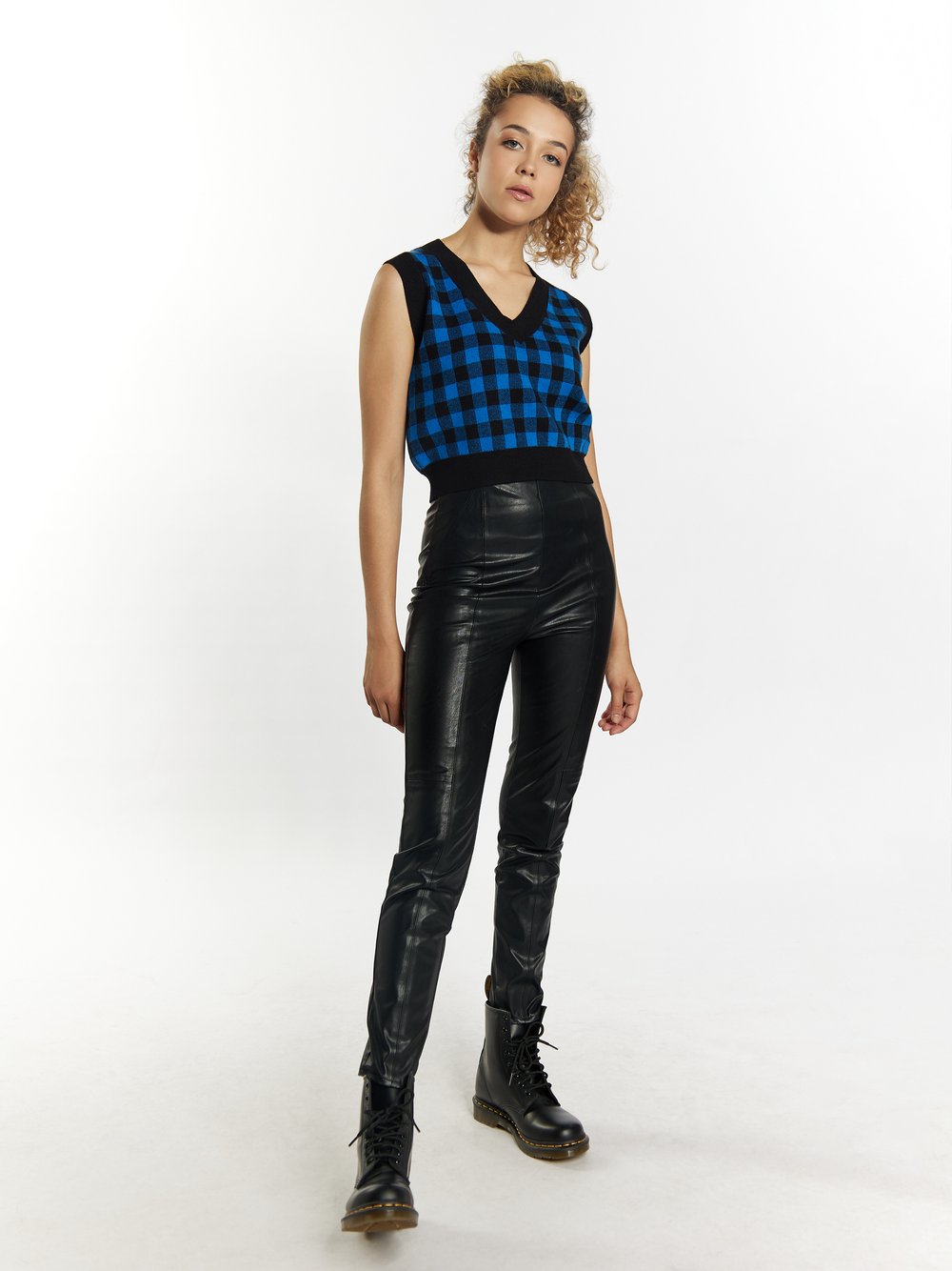 MyMo strickpullunder Damen kariert