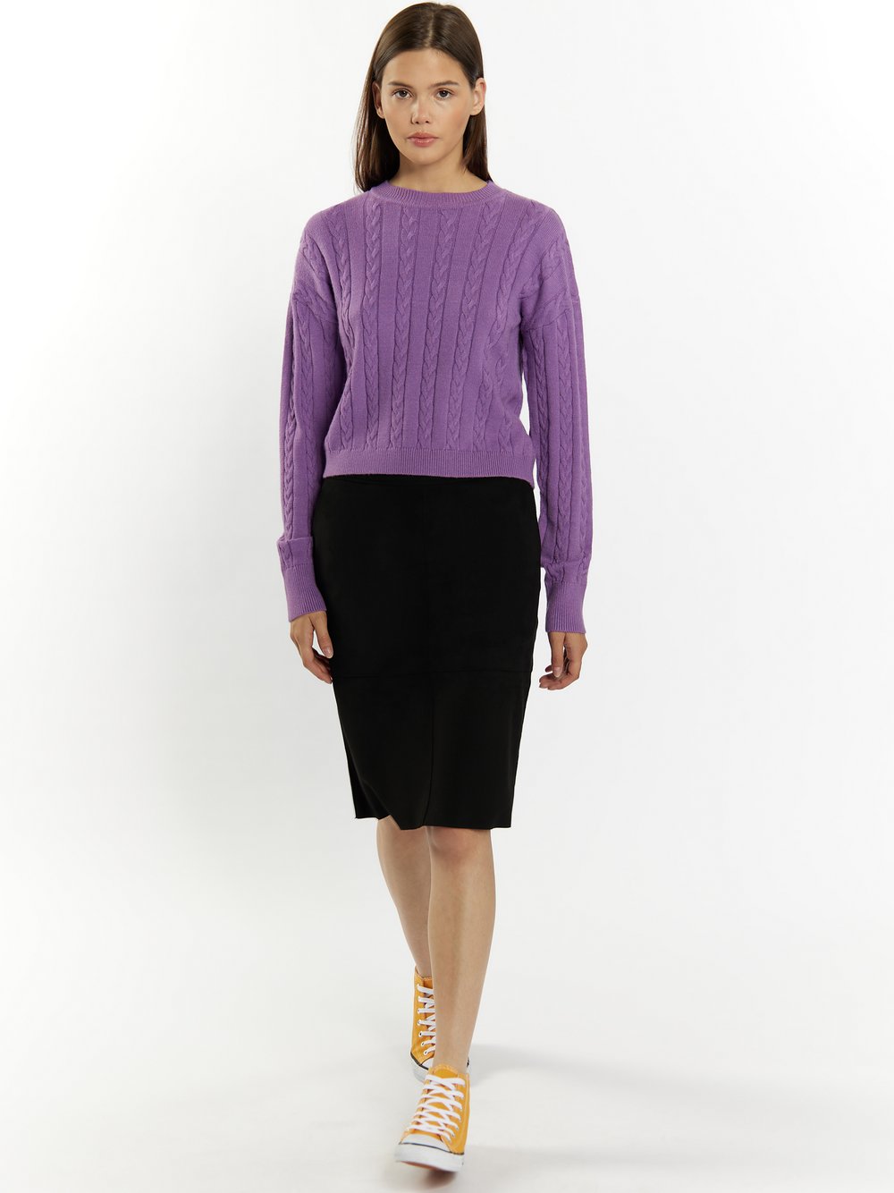 MyMo Strickpullover Damen Viskose gemustert