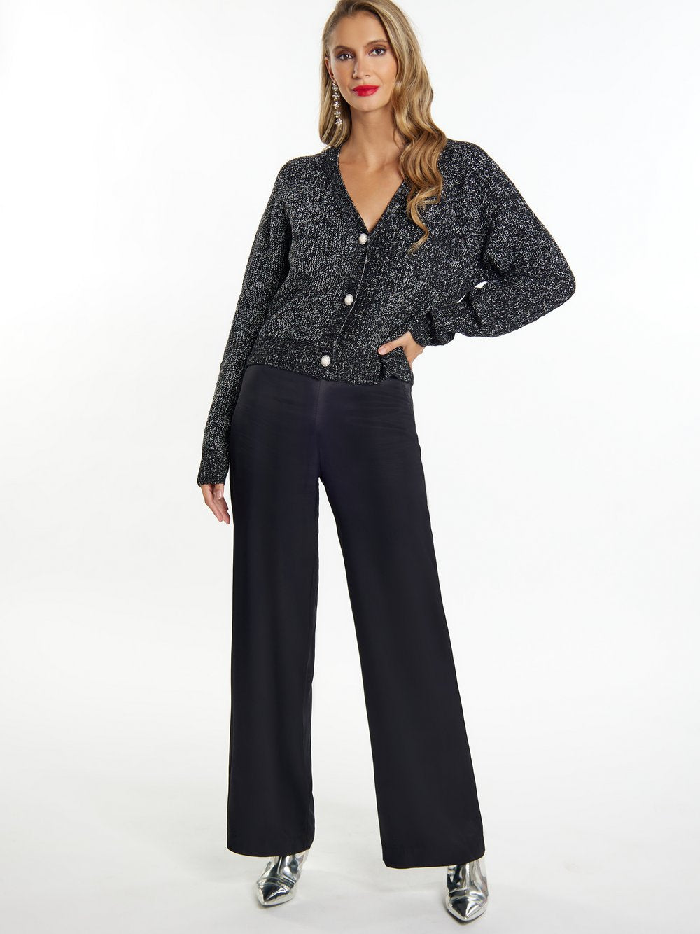 Faina Strickjacke Damen Polyamid meliert