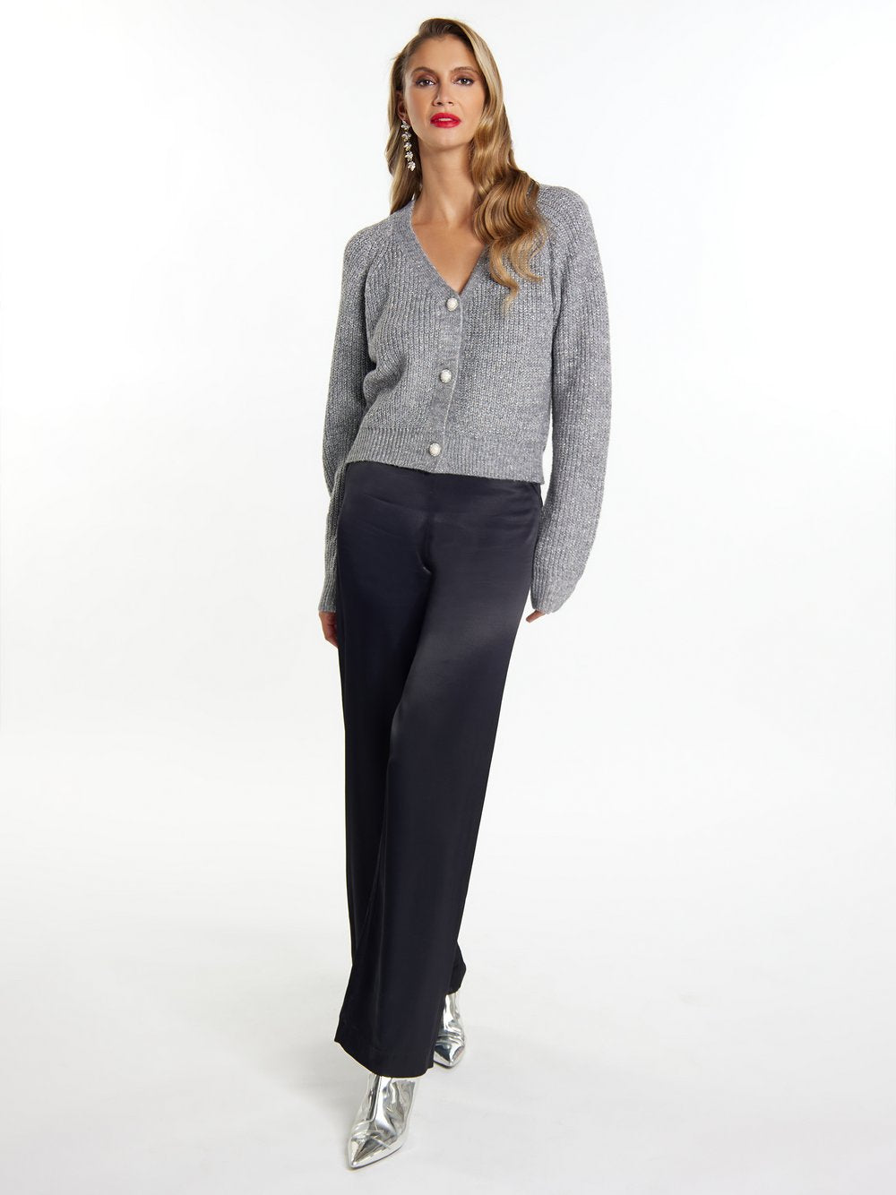 Faina Strickjacke Damen Polyamid meliert