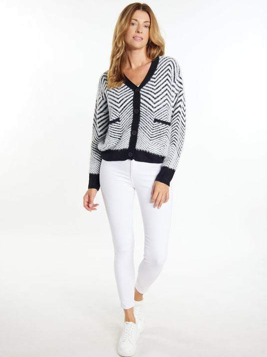 Usha Strickjacke Damen Polyamid gemustert