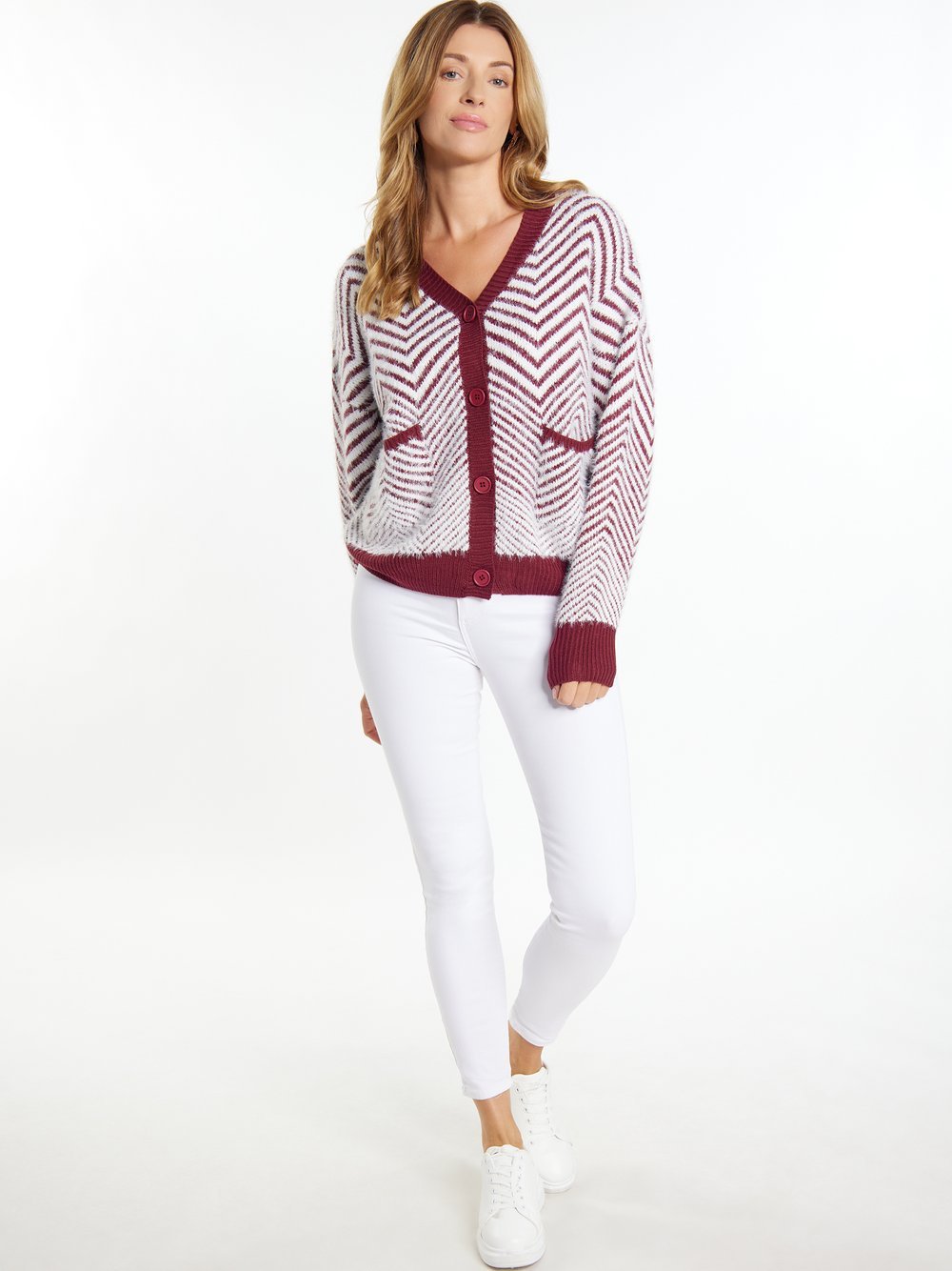 Usha Strickjacke Damen Polyamid gemustert