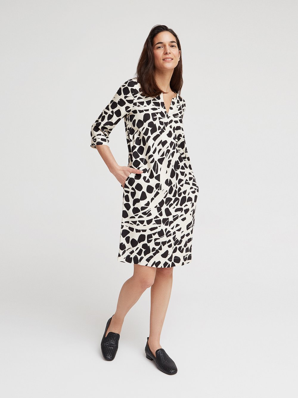 Va Bene Tunikakleid Damen Viskose gemustert