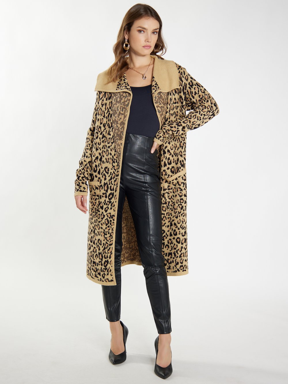 Faina Strickcardigan Damen gemustert