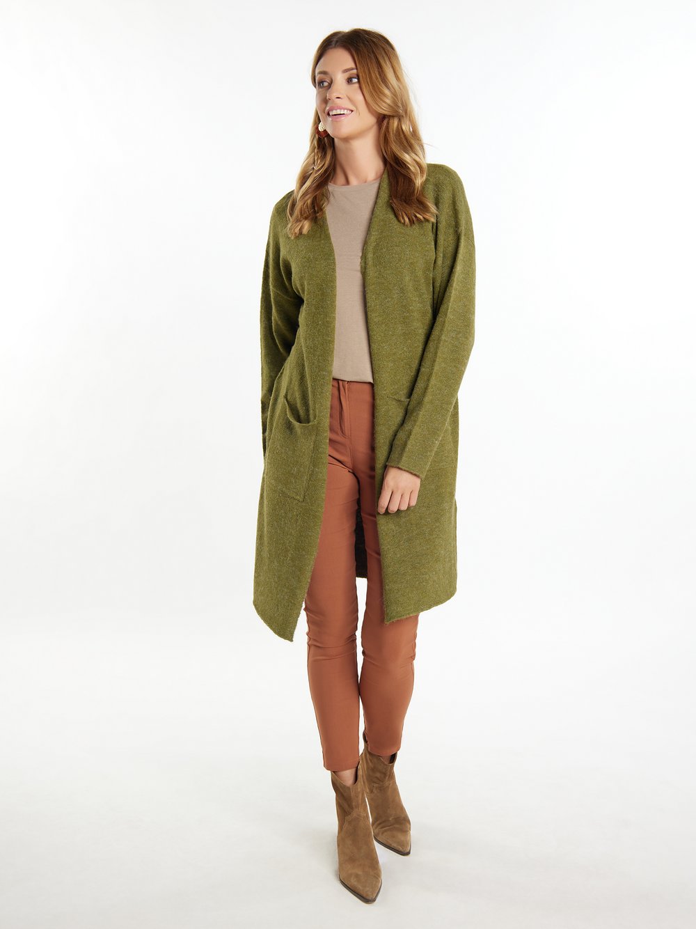 Usha Langer Cardigan Damen gestreift