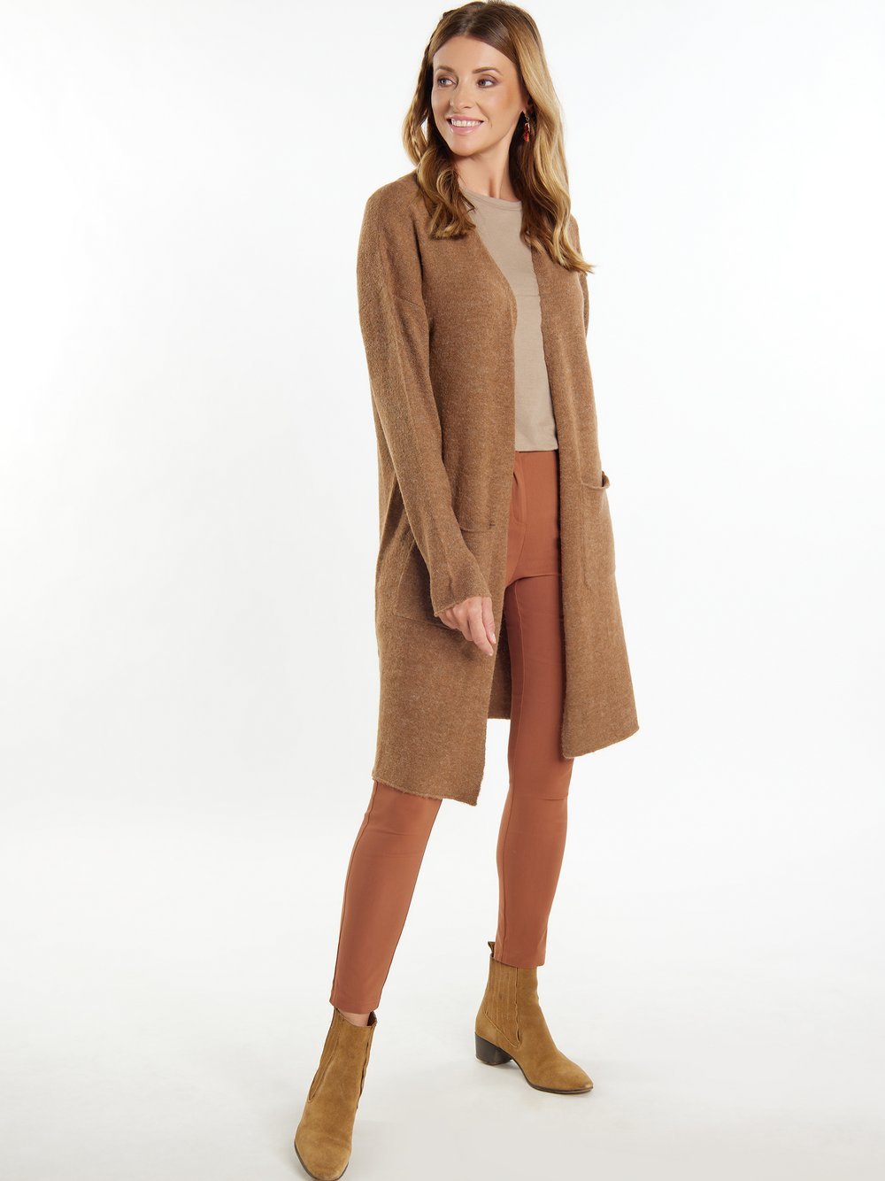 Usha Langer Cardigan Damen gestreift