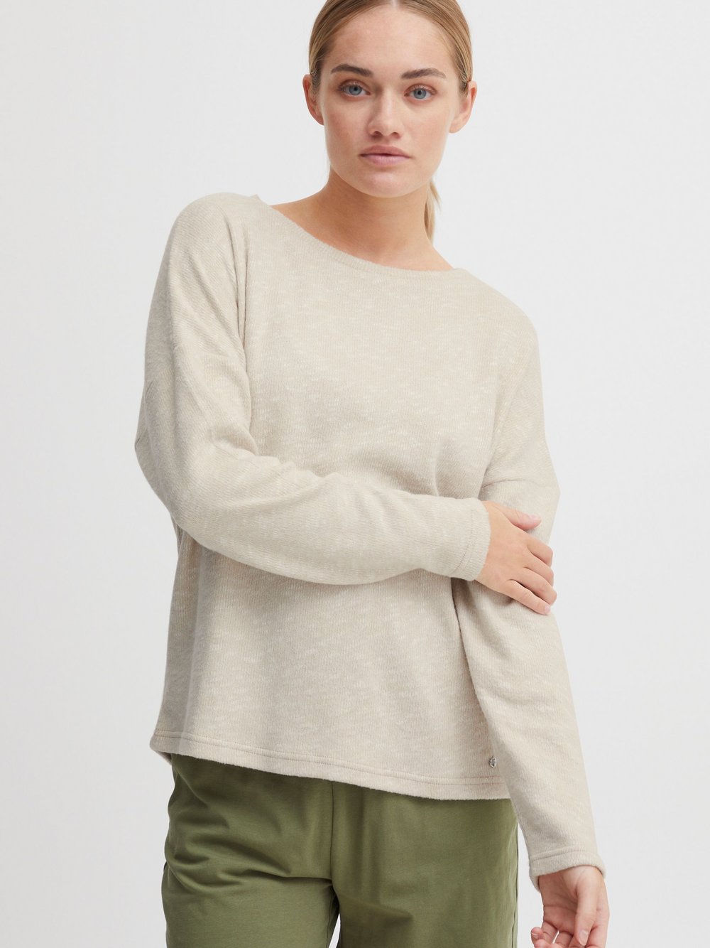 OXMO Sweatshirt Damen meliert