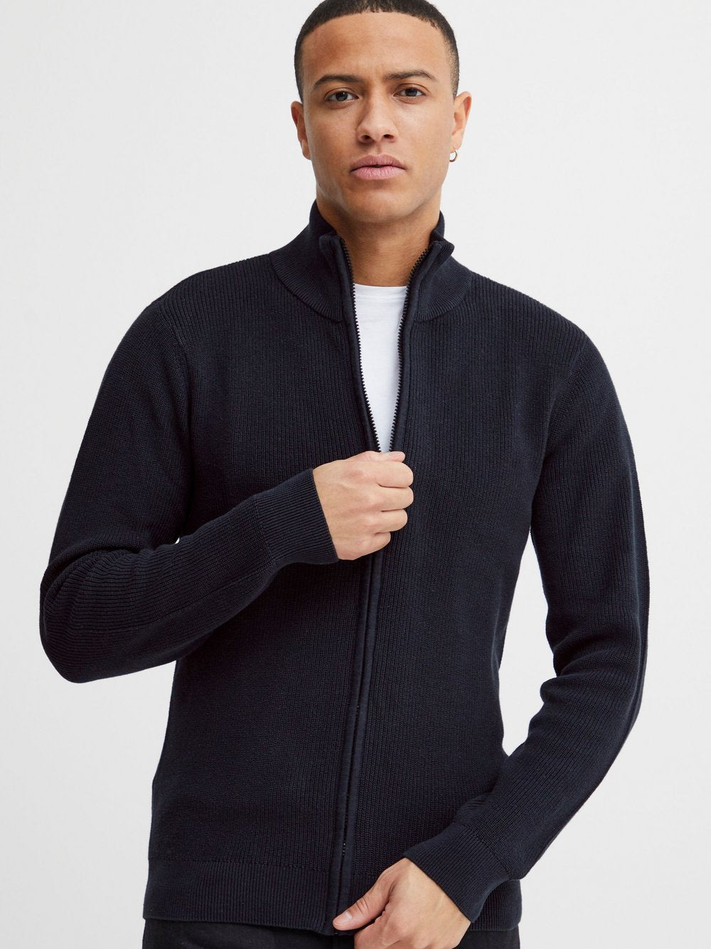 BLEND Strickjacke Herren Baumwolle gestreift