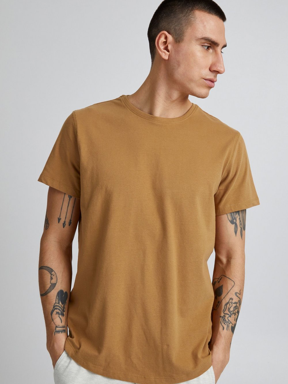 Indicode T-Shirt Herren Baumwolle bedruckt