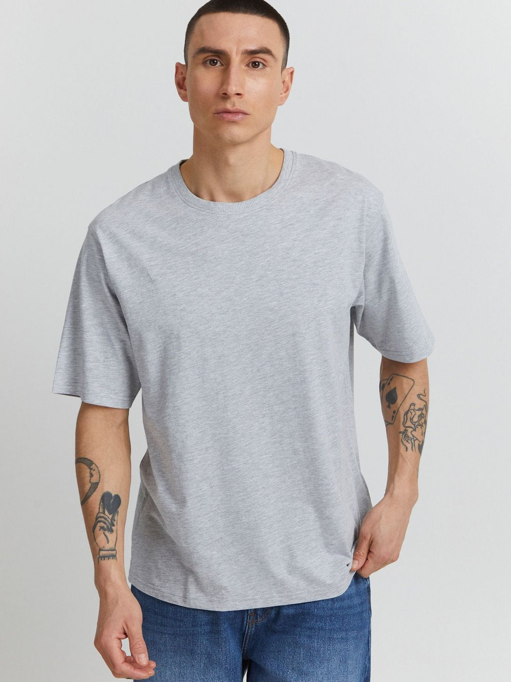 Indicode T-Shirt Herren Baumwolle bedruckt