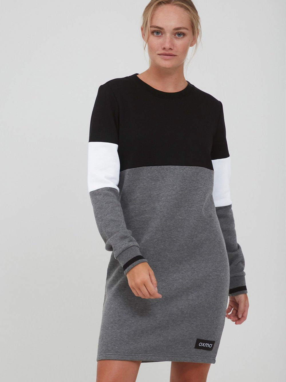 OXMO Sweatkleid Damen gemustert