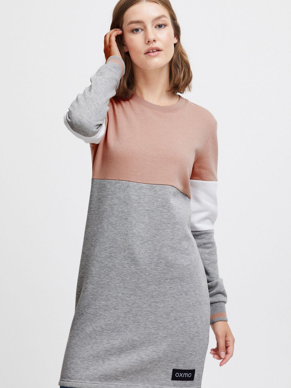 OXMO Sweatkleid Damen gemustert