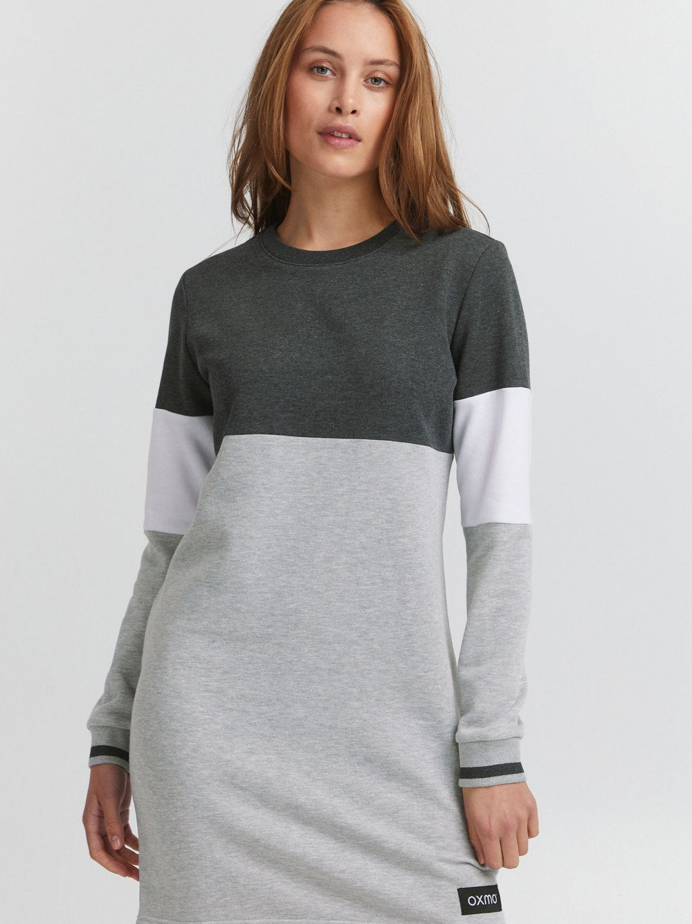OXMO Sweatkleid Damen gemustert