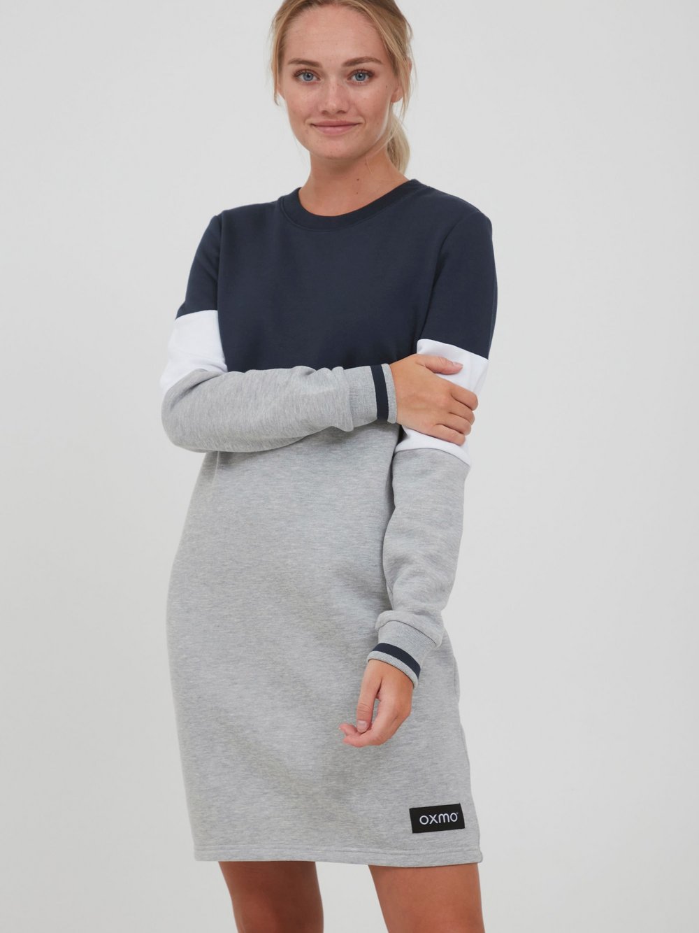OXMO Sweatkleid Damen gemustert
