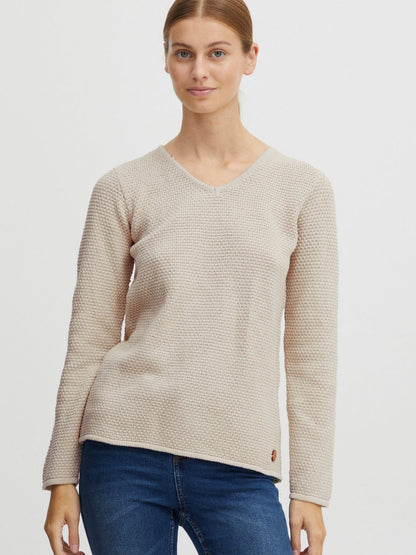 OXMO Strickpullover Damen meliert