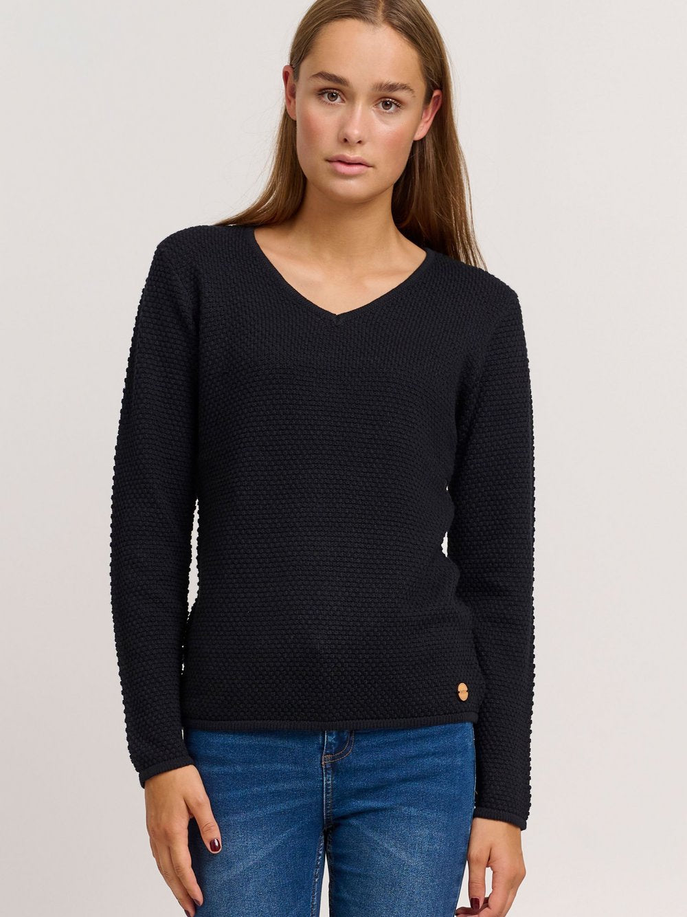OXMO Strickpullover Damen meliert