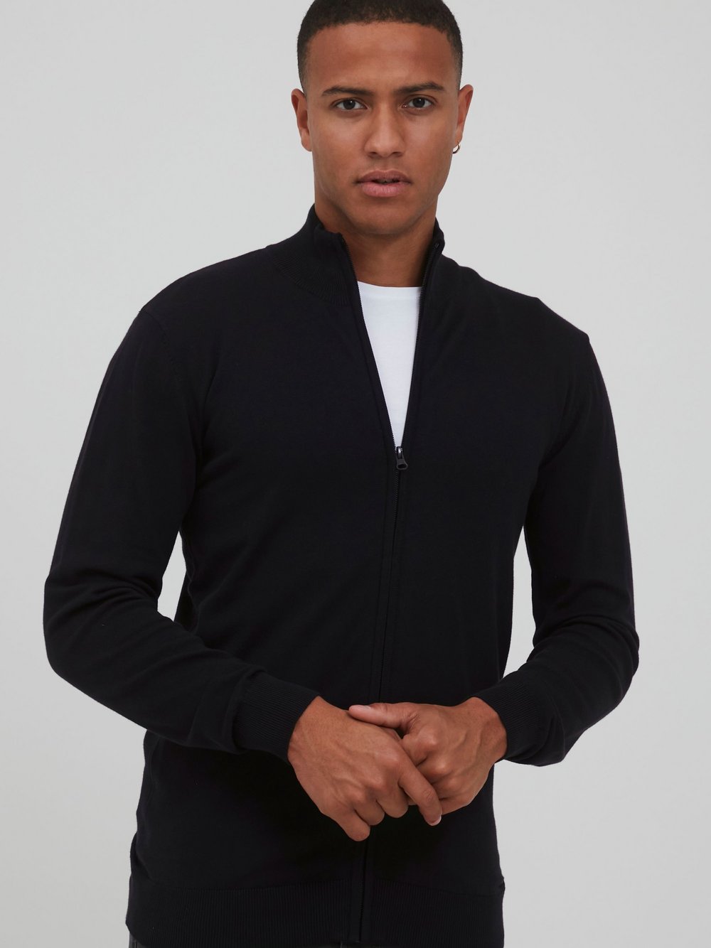 BLEND Strickjacke Herren Baumwolle gestreift