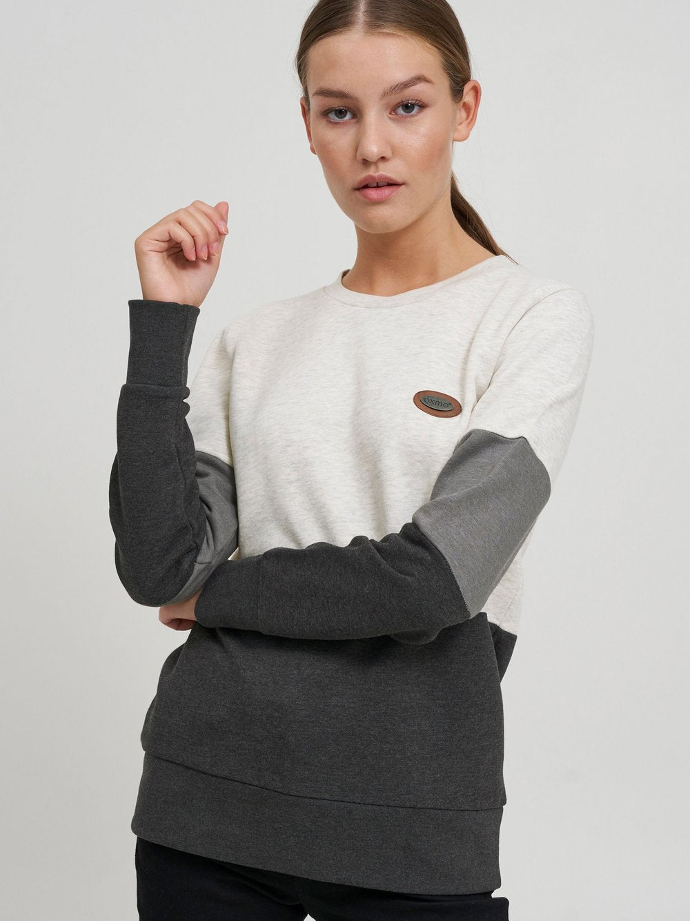 OXMO Sweatshirt Damen meliert