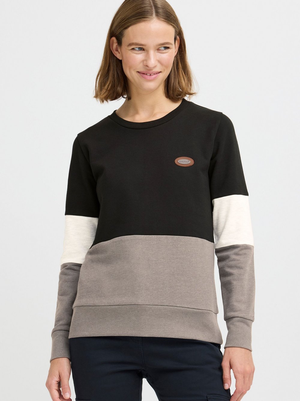 OXMO Sweatshirt Damen meliert
