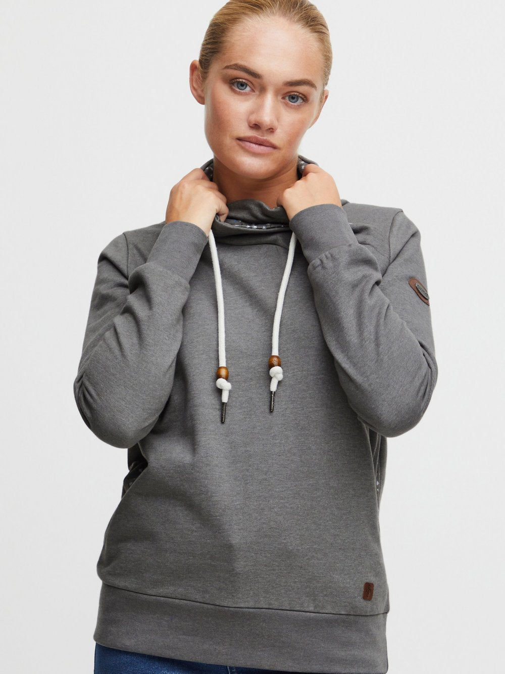 OXMO Sweatshirt Damen Baumwolle gemustert