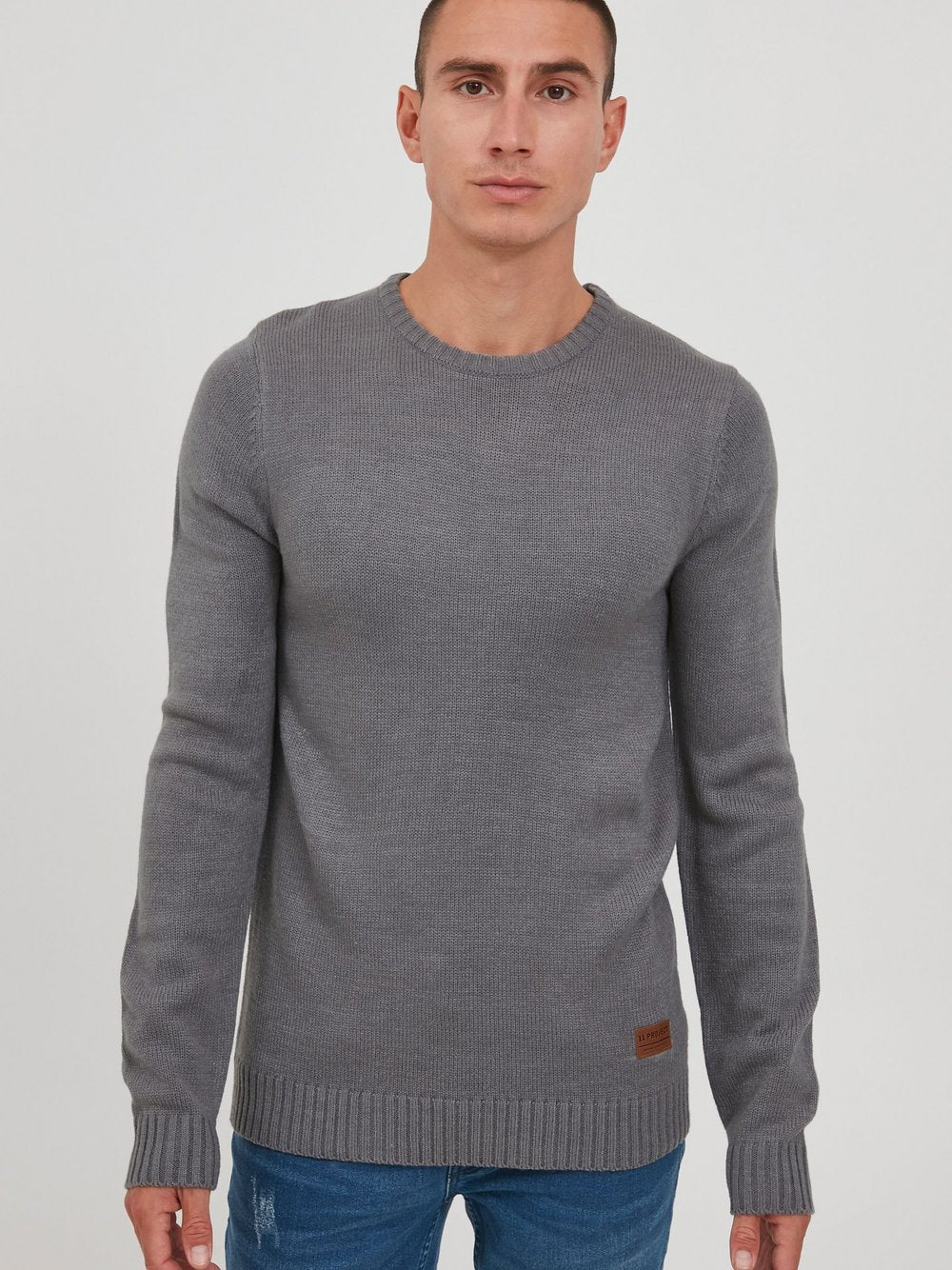 Indicode Strickpullover Herren Baumwolle meliert