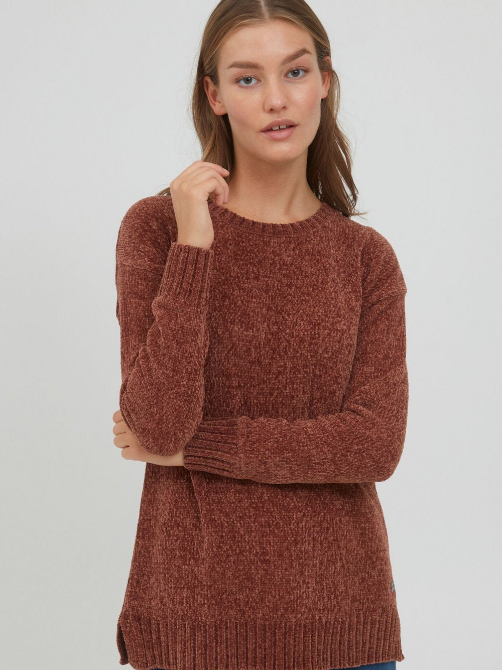 OXMO Weihnachtspullover Damen bedruckt