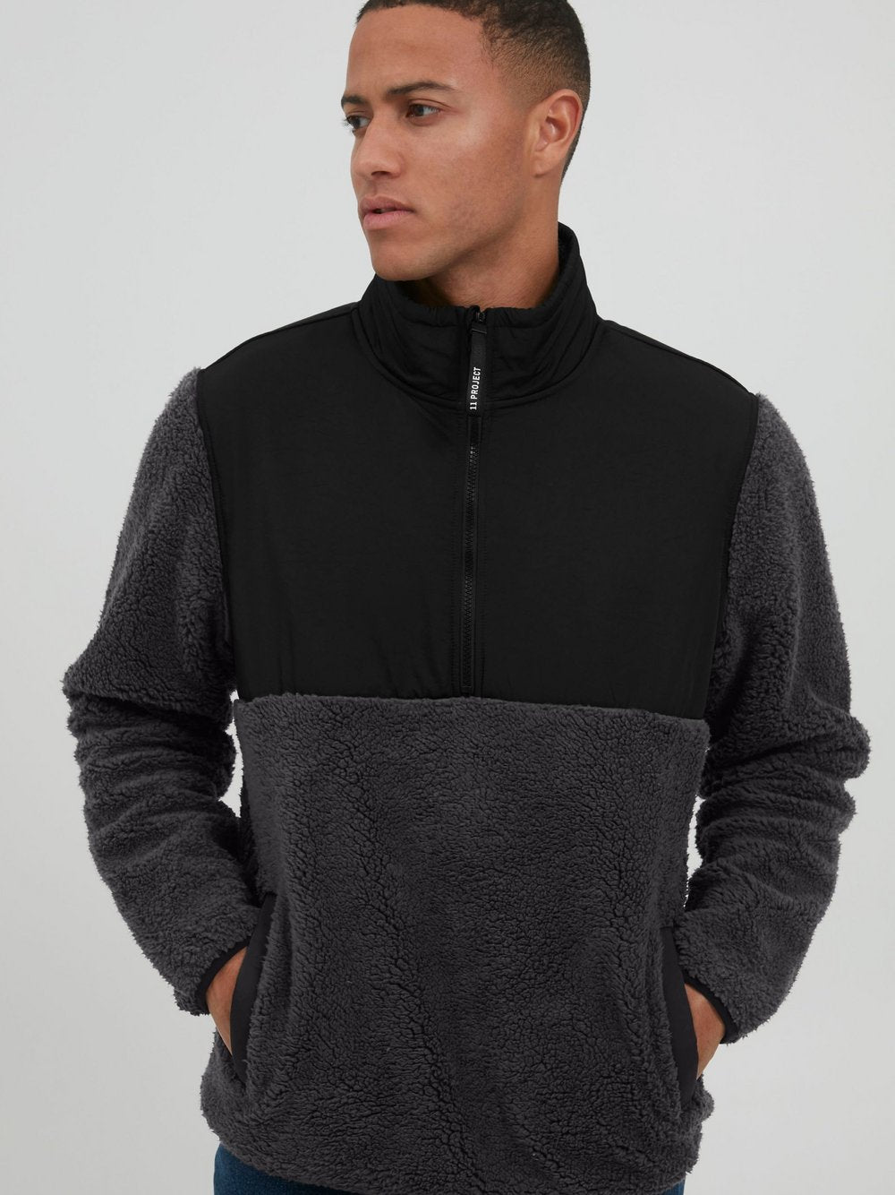 BLEND Fellimitatjacke Herren gemustert