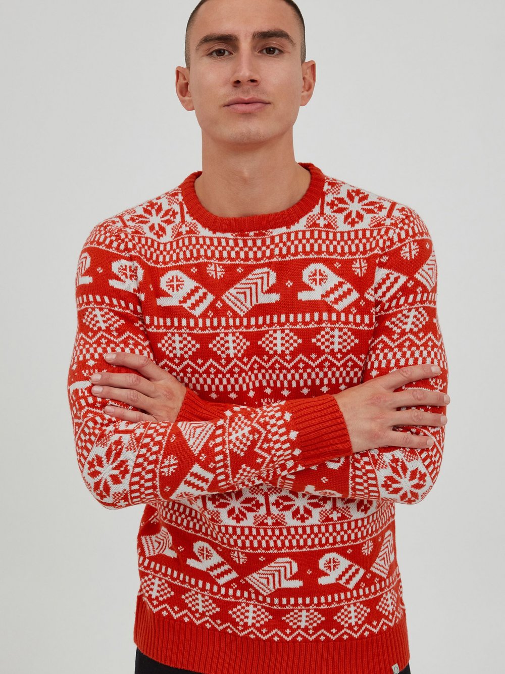 Indicode Rundhalspullover Herren Baumwolle