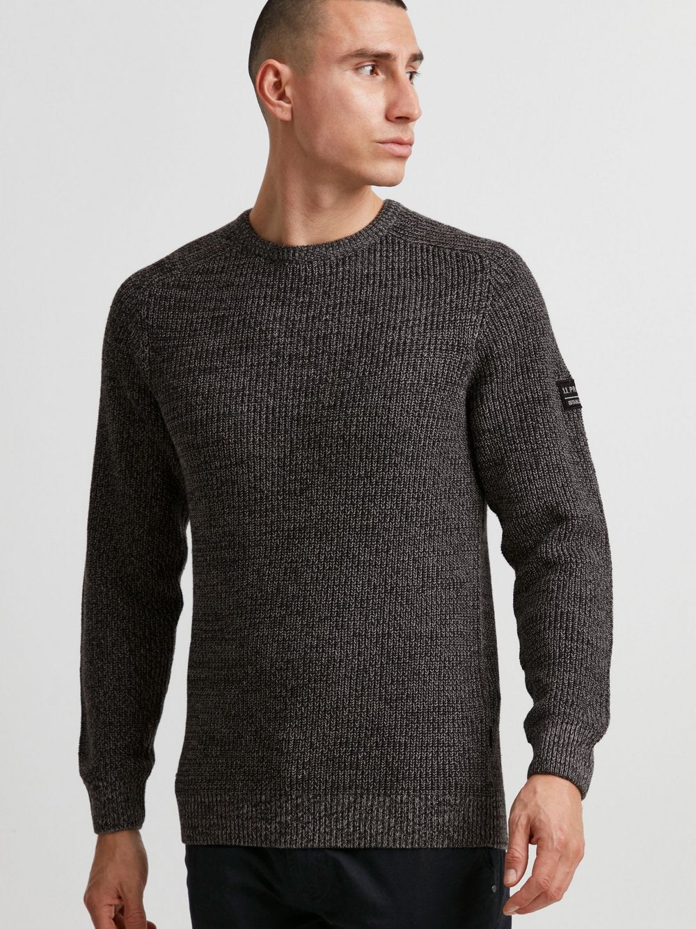 Indicode Strickpullover Herren Baumwolle meliert