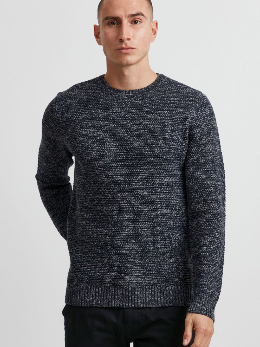 Indicode Strickpullover Herren Baumwolle meliert