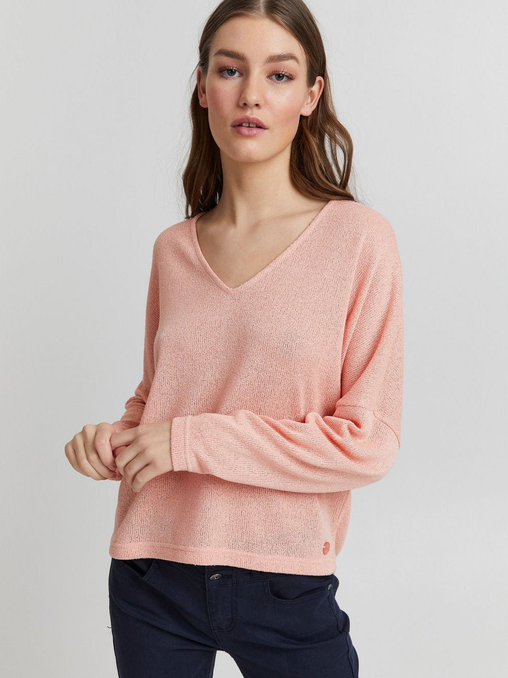 OXMO Strickpullover Damen meliert