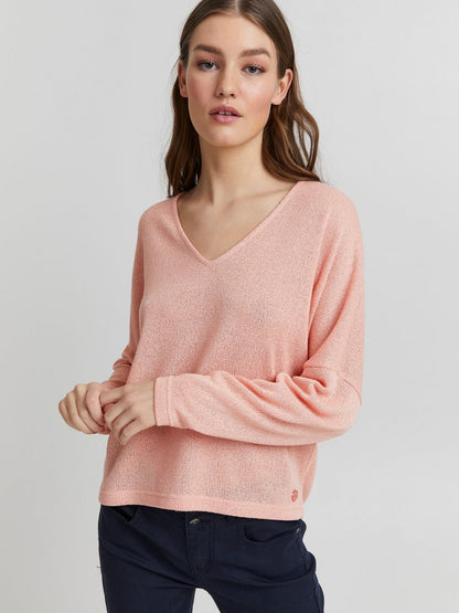 OXMO Strickpullover Damen meliert
