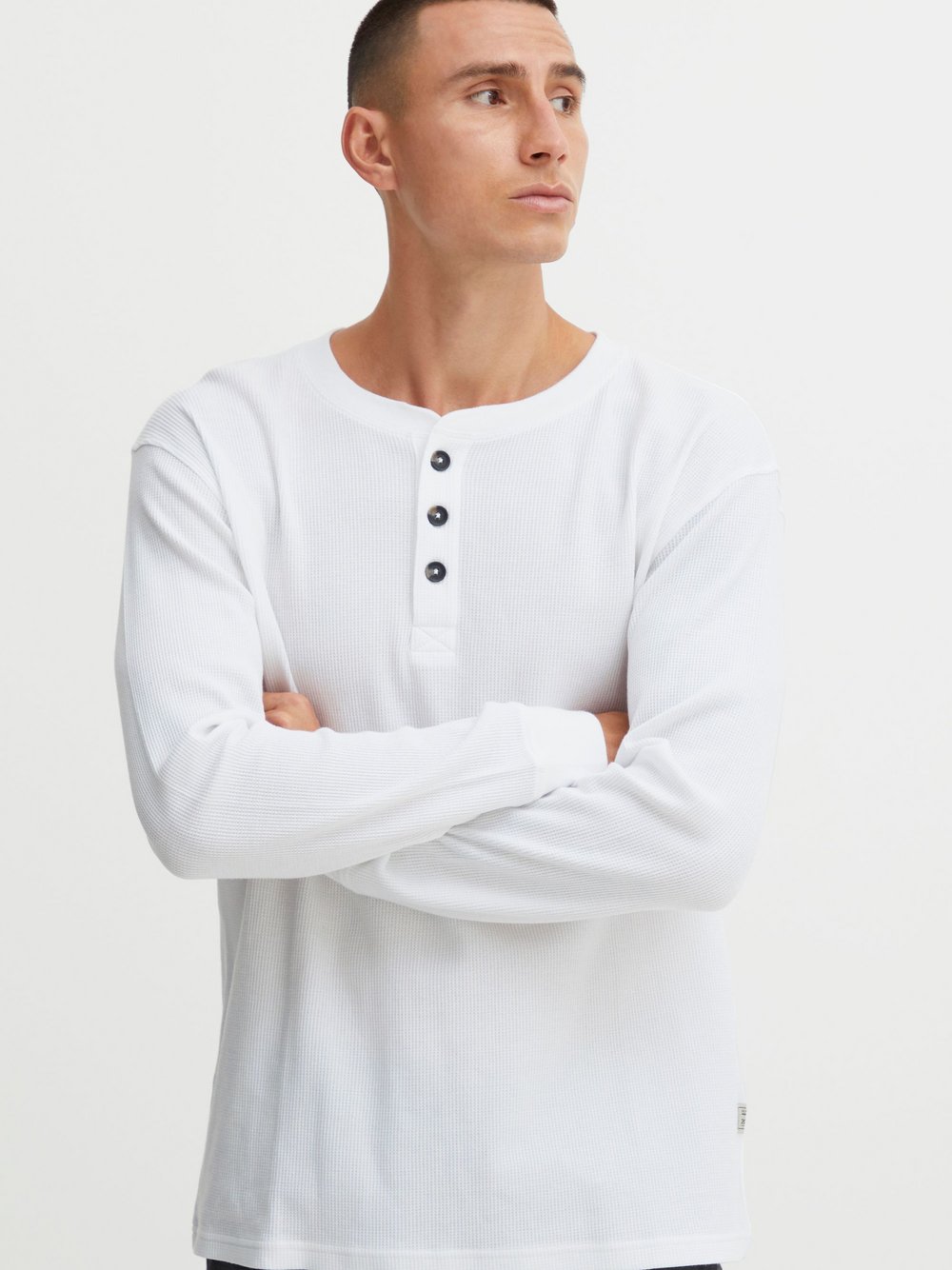 Indicode Langarmshirt Herren Baumwolle gemustert