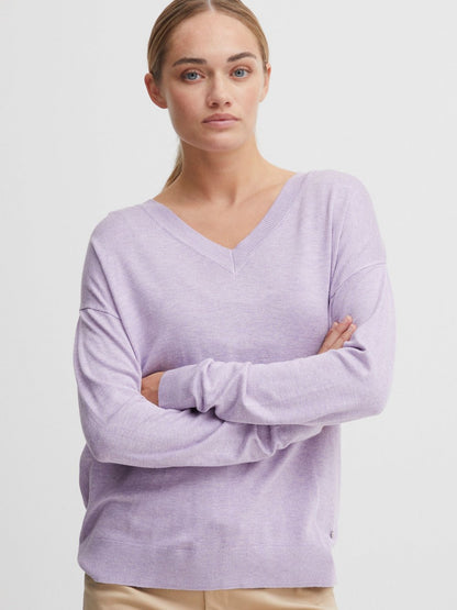 OXMO Strickpullover Damen meliert