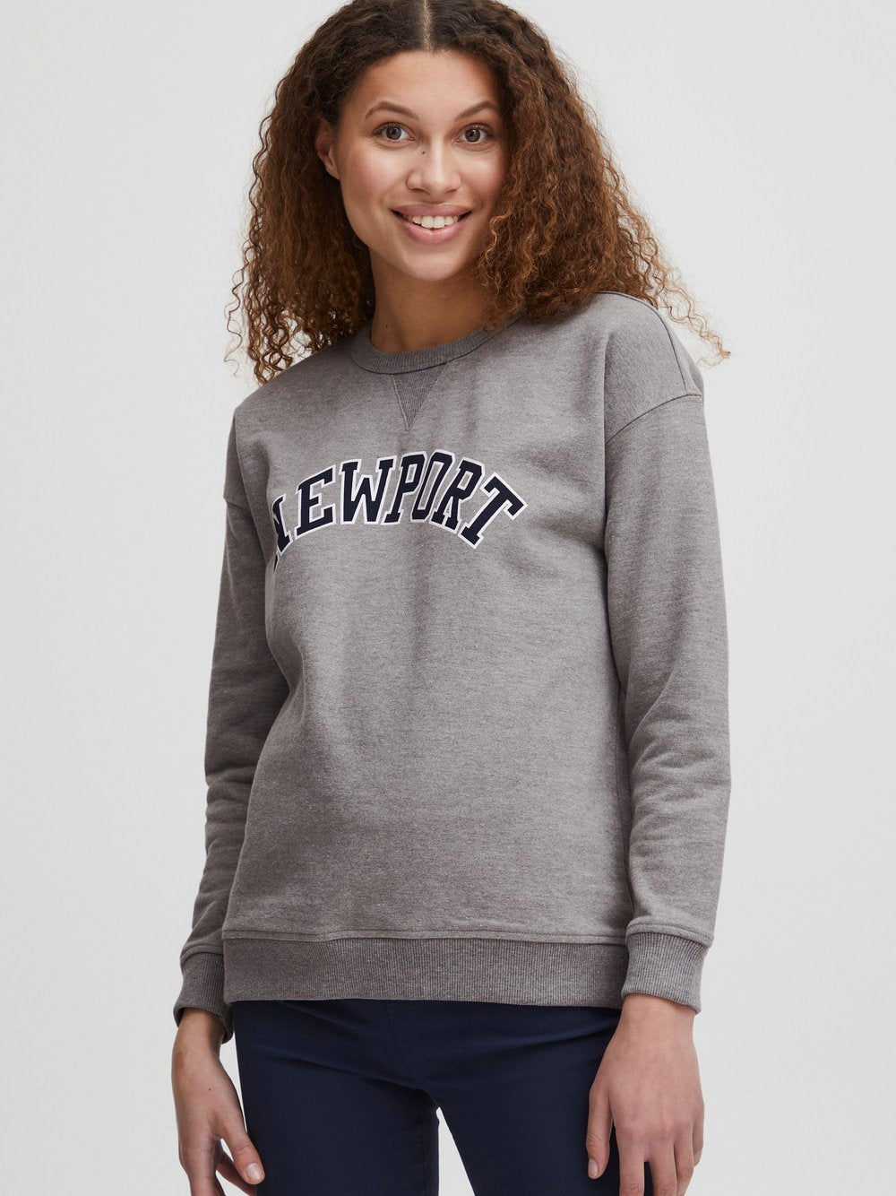 OXMO Sweatshirt Damen meliert
