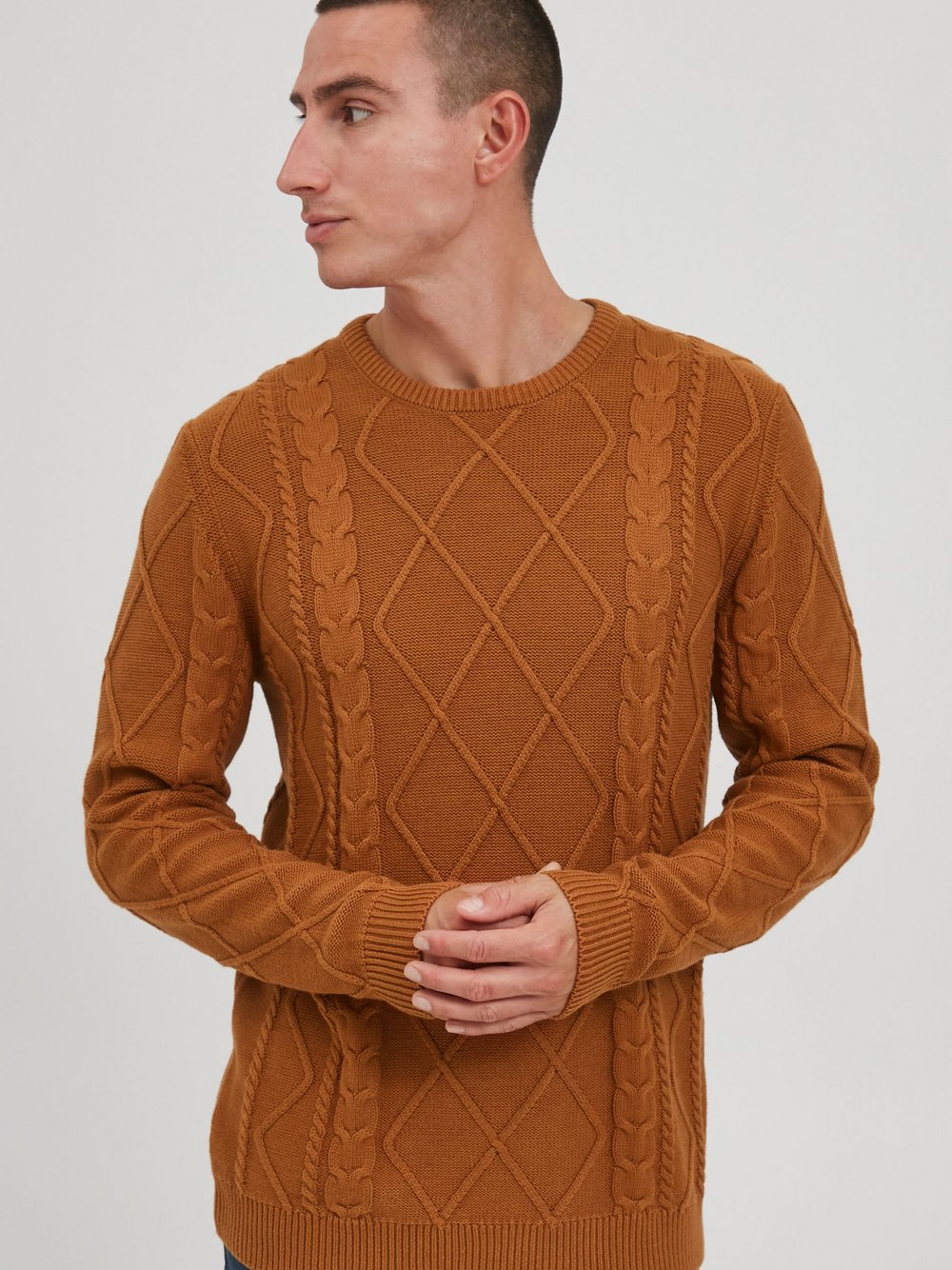 Indicode Strickpullover Herren Baumwolle meliert