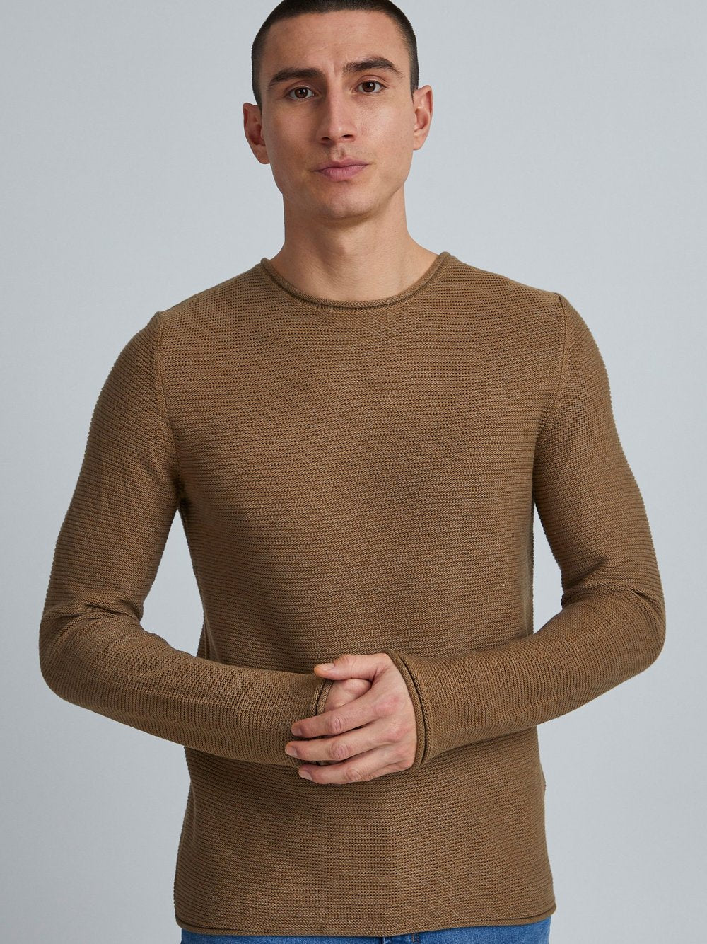 Indicode Rundhalspullover Herren Baumwolle