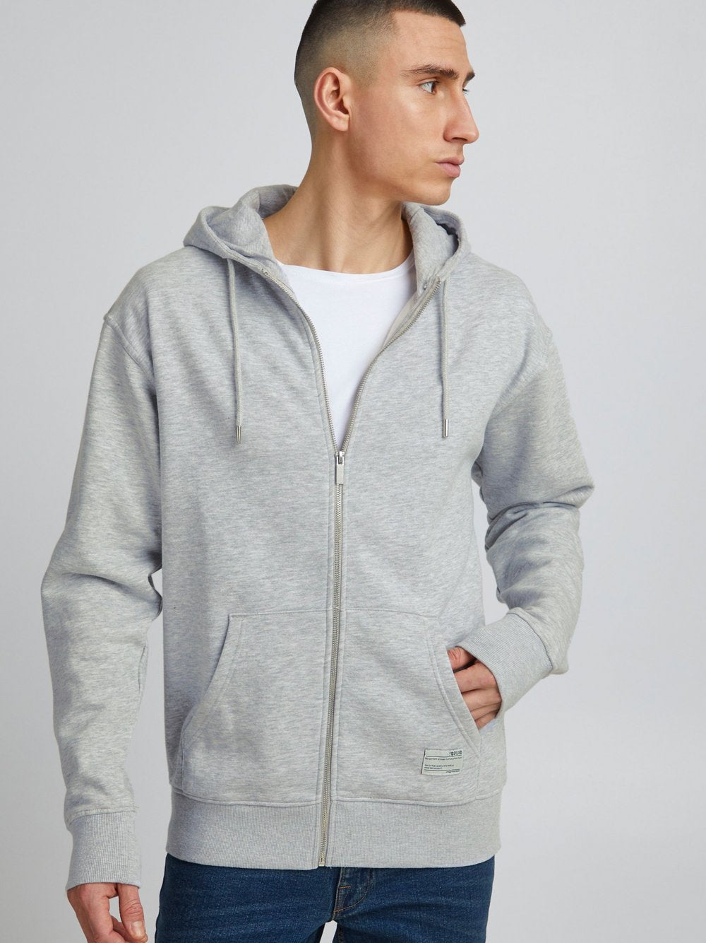 Indicode Kapuzensweatjacke Herren Baumwolle gemustert