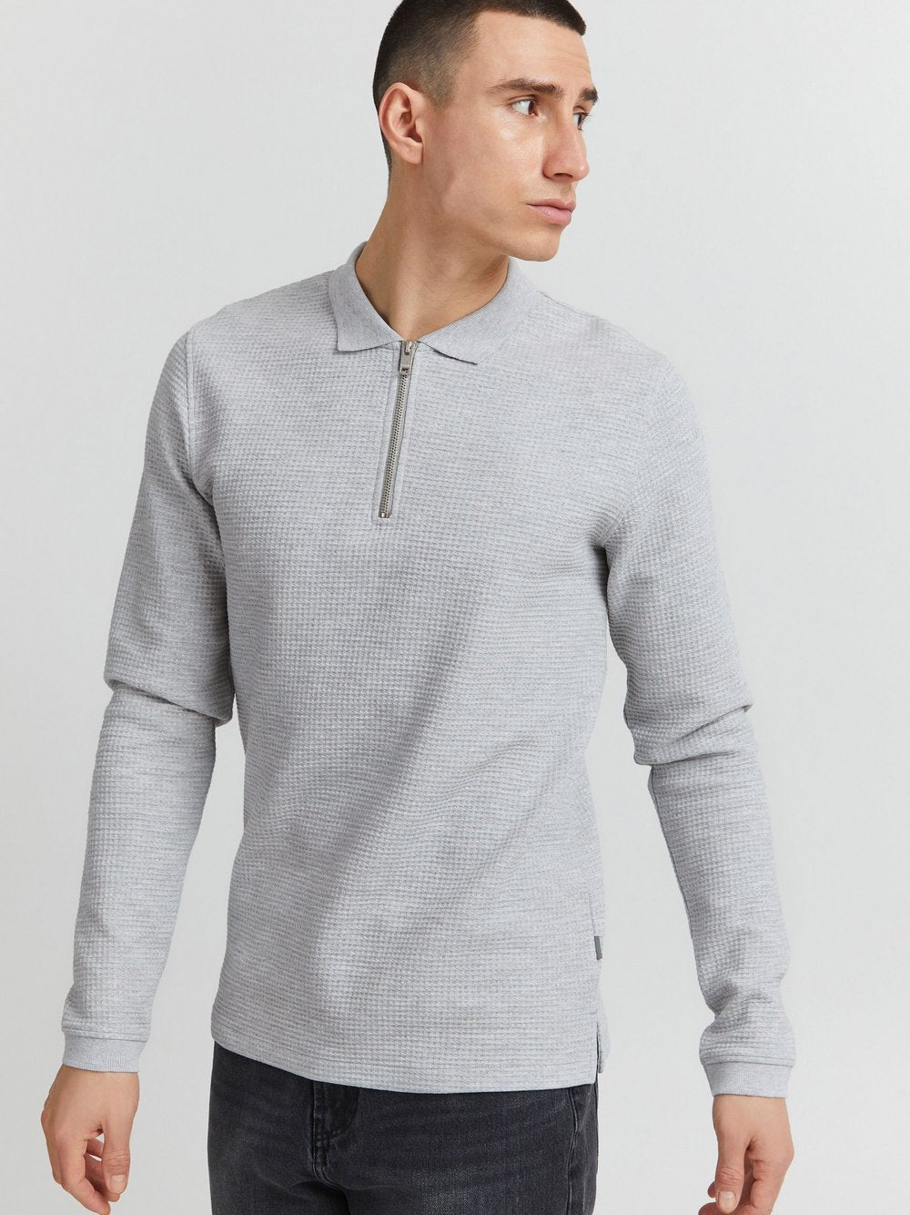 Solid Langarmshirt Herren Baumwolle