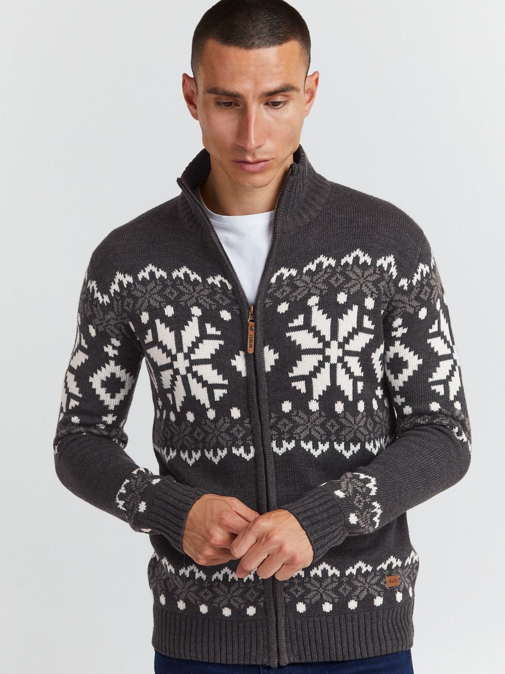 BLEND Strickjacke Herren meliert