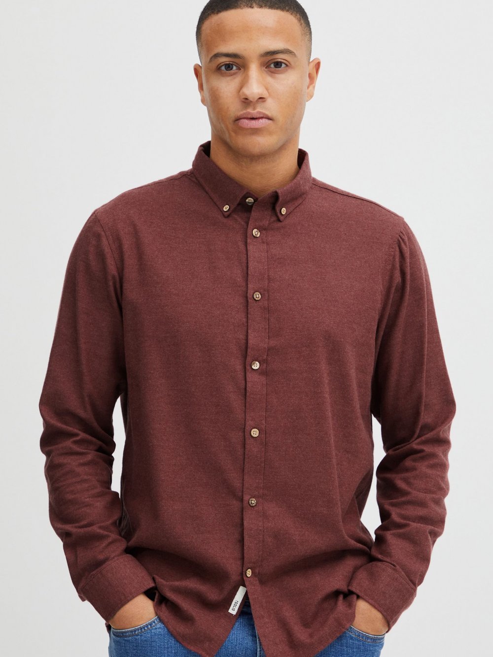 Indicode Langarmhemd Herren Regular Fit gestreift